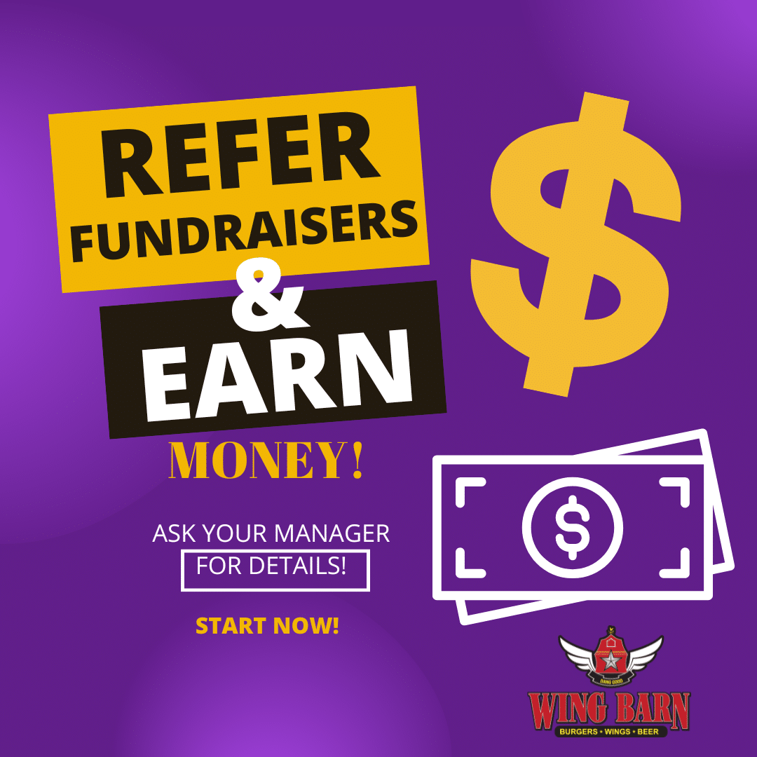 Refer fundraisers and earn money promo graphic