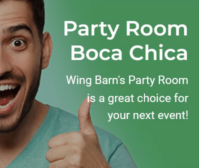Party Room Boca Chica promo card